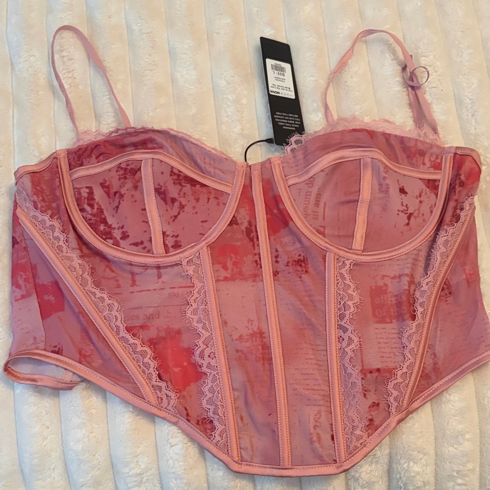 Fashion nova mesh corset top